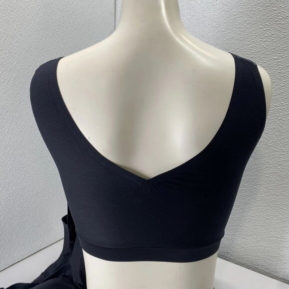 NEW CHANTELLE SoftStretch Padded V-Neck Wireless Bra Top Black Size XL-2XL - Picture 4 of 12